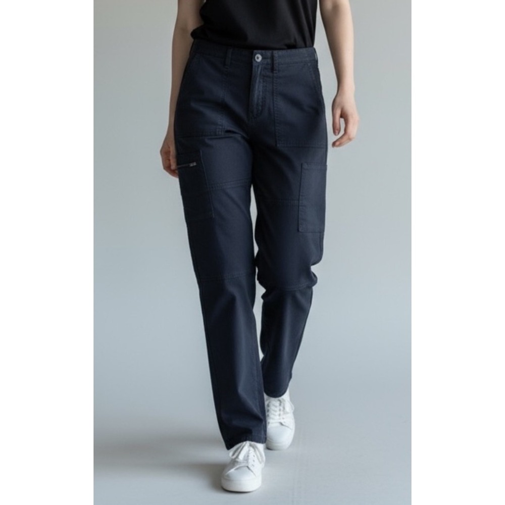AG The Ira Utilitarian Relaxed Straight Cargo Pants Navy Blue Size 4 (27)‎ NWT